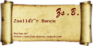 Zsellér Bence névjegykártya